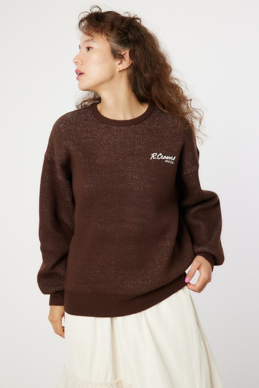 【SALE/30%OFF】RODEO CROWNS WIDE BOWL MIX COLOR LOGOニットトップス ロデオクラウンズワイドボウル トップス ニット グレー レッド ブラウン
