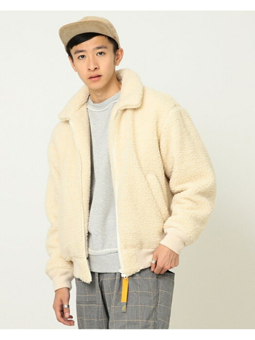 【SALE／50%OFF】BEAMS MEN BEAMS / ボア G-1タイプ ビームス メン コート/ジャケット コート/ジャケットその他 ベージュ ブラック【送料無料】