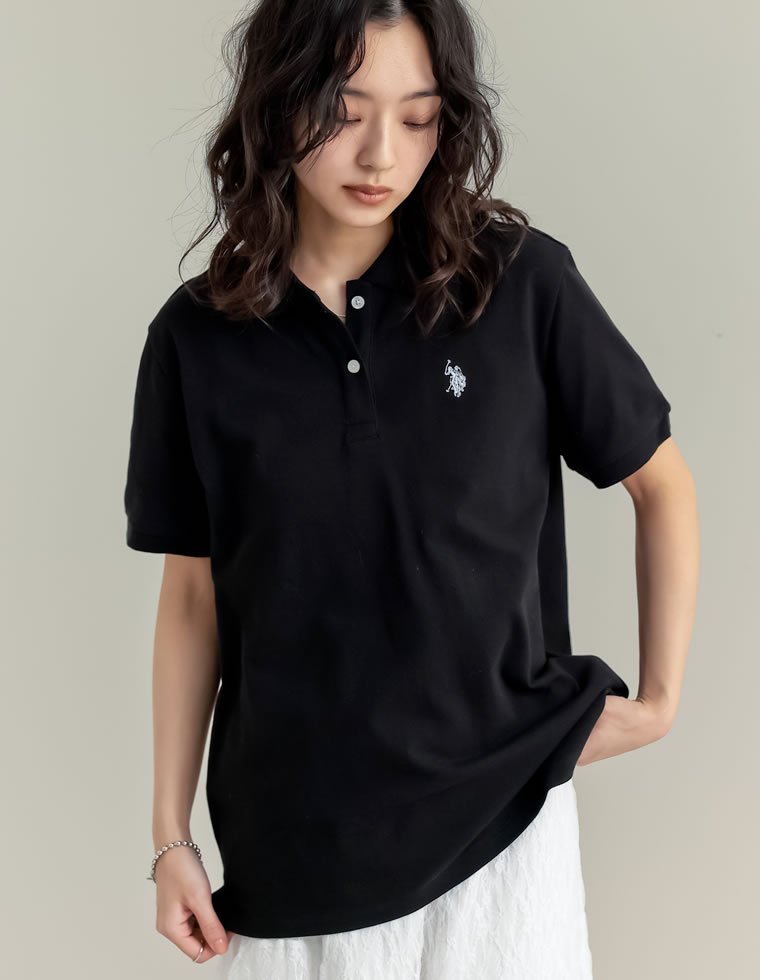 Re:EDIT U.S.POLO ASSN.ポロシャツ リエディ トップス カットソー・Tシャツ ネイビー ホワイト グレー ブラック【送料無料】