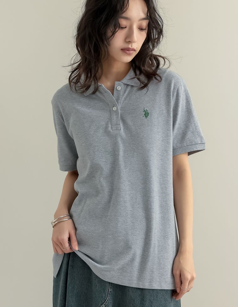 Re:EDIT U.S.POLO ASSN.ポロシャツ リエディ トップス カットソー・Tシャツ ネイビー ホワイト グレー ブラック