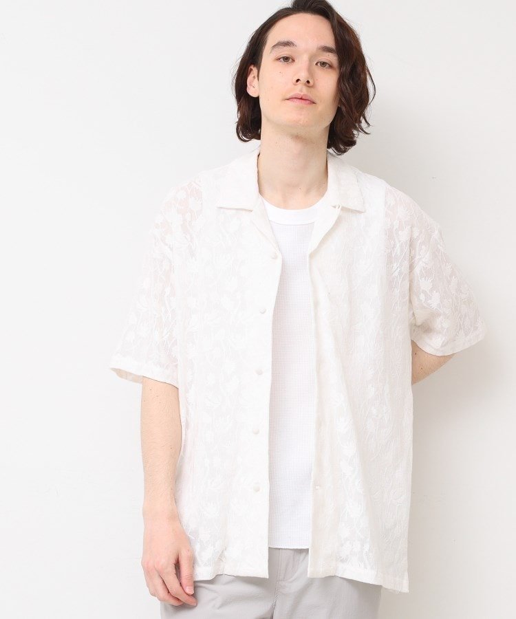 【SALE/52%OFF】Dessin 【洗える・インド刺繍】インドレースシャツ デッサン トップス シャツ・ブラウス ブラック ホワイト【送料無料】