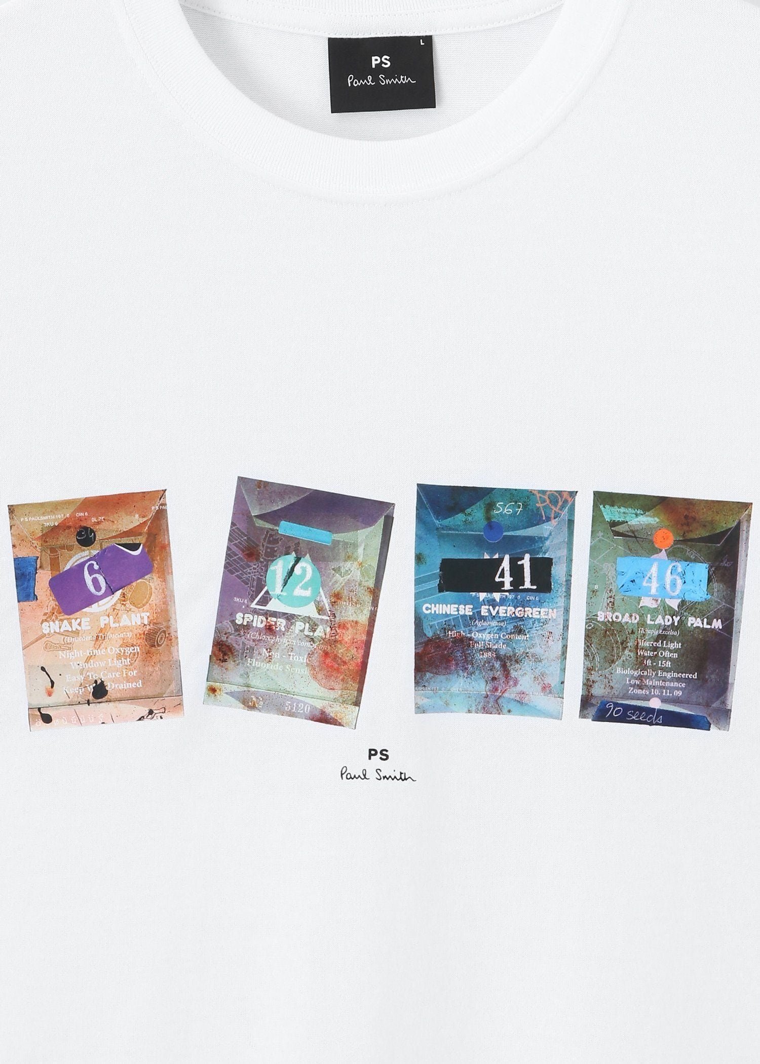 【SALE／20%OFF】PS Paul Smith "Plant Seeds" 半袖Tシャツ ポール・スミス トップス カットソー・Tシャツ ホワイト ブラック【送料無料】