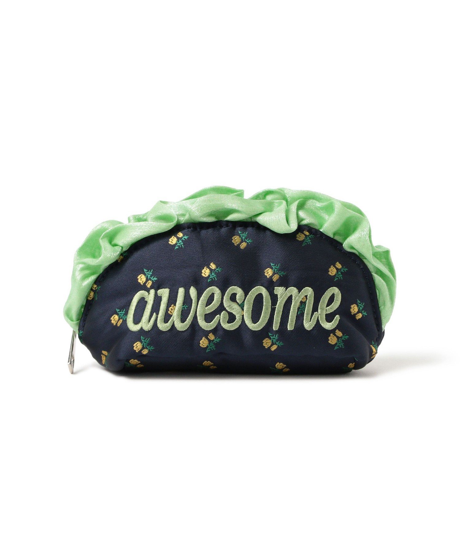 Ray BEAMS 【別注】Casselini / フリル ポーチ ビームス ウイメン 財布・ポーチ・ケース ポーチ グリーン【送料無料】