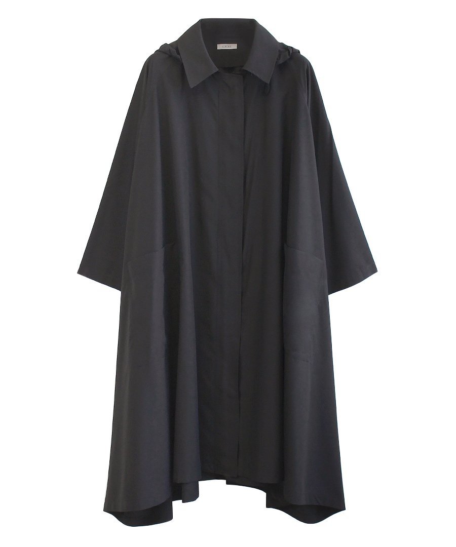 COUDRE フーデットコート ディアナドット ジャケット・アウター レインコート ブラック【送料無料】