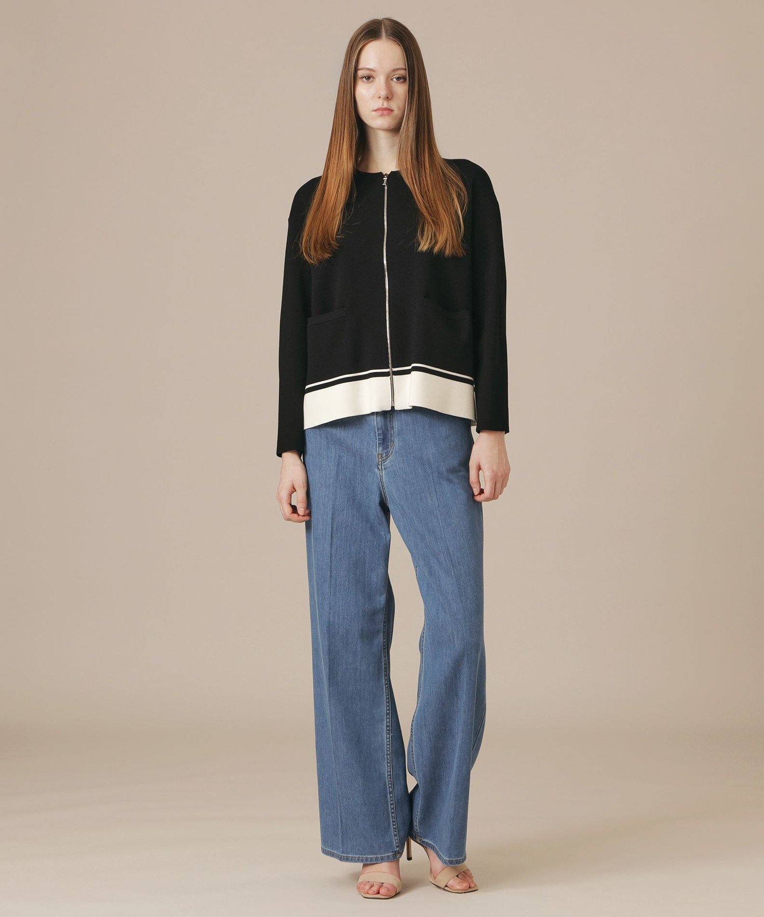 MACKINTOSH LONDON ミラノリブボーダージャケット マッキントッシュ ロンドン ジャケット・アウター その他のジャケット・アウター ブラック ベージュ【送料無料】