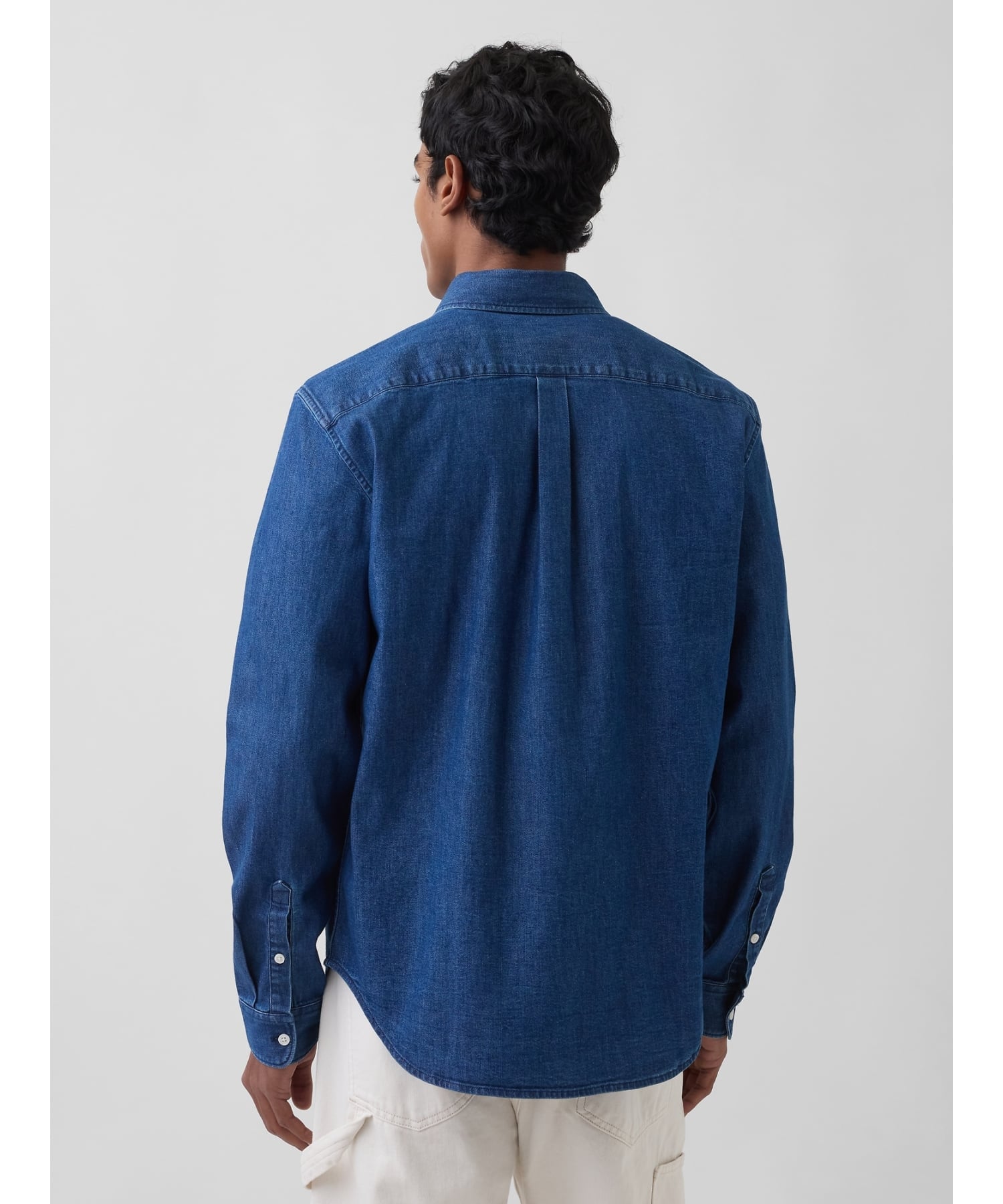GAP (U)デニム ポケットシャツ ギャップ トップス シャツ・ブラウス ネイビー【送料無料】