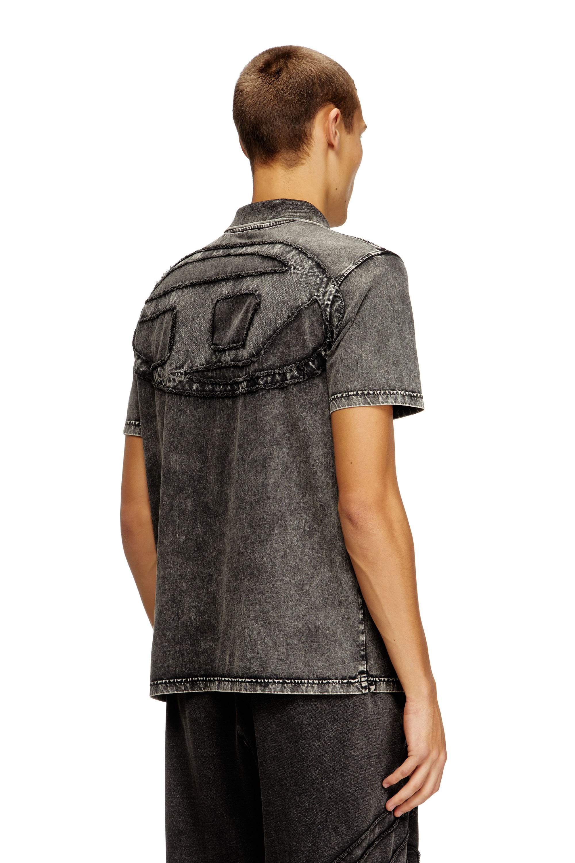メンズ ポロシャツ T-REJUST-NC-DEN ディーゼル トップス ポロシャツ ブラック