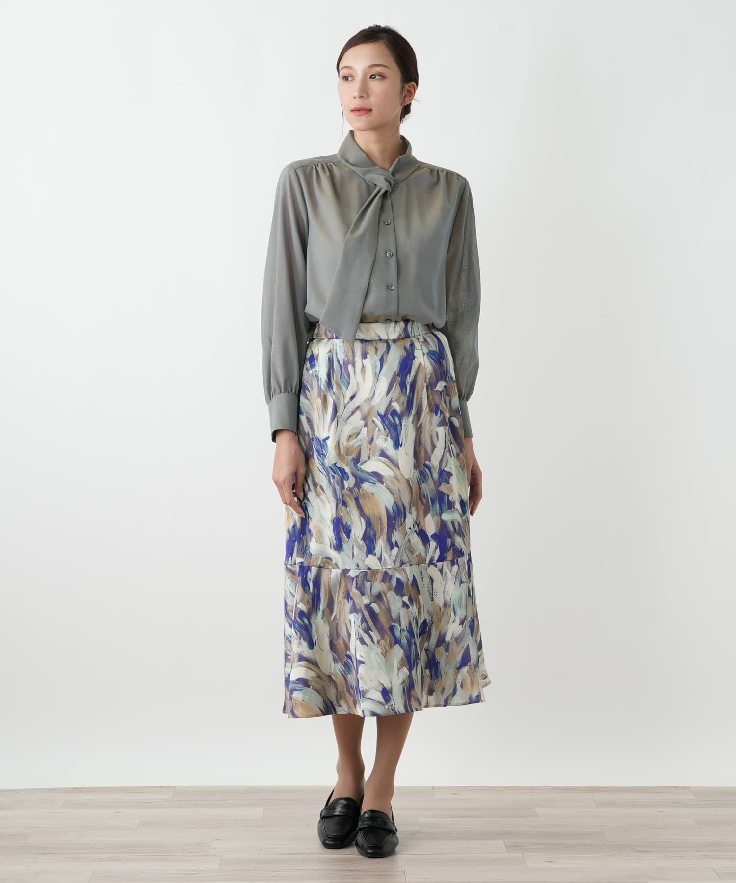 Leilian PLUS HOUSE ブラウス【BOURGE】 レリアン プラスハウス トップス シャツ・ブラウス ピンク
