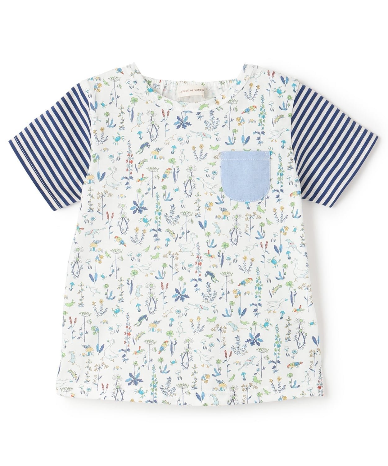 【SALE／30%OFF】SENSE OF WONDER THEO 半袖Tシャツ【日本製】 ナルミヤオンライン トップス カットソー・Tシャツ ブルー【送料無料】