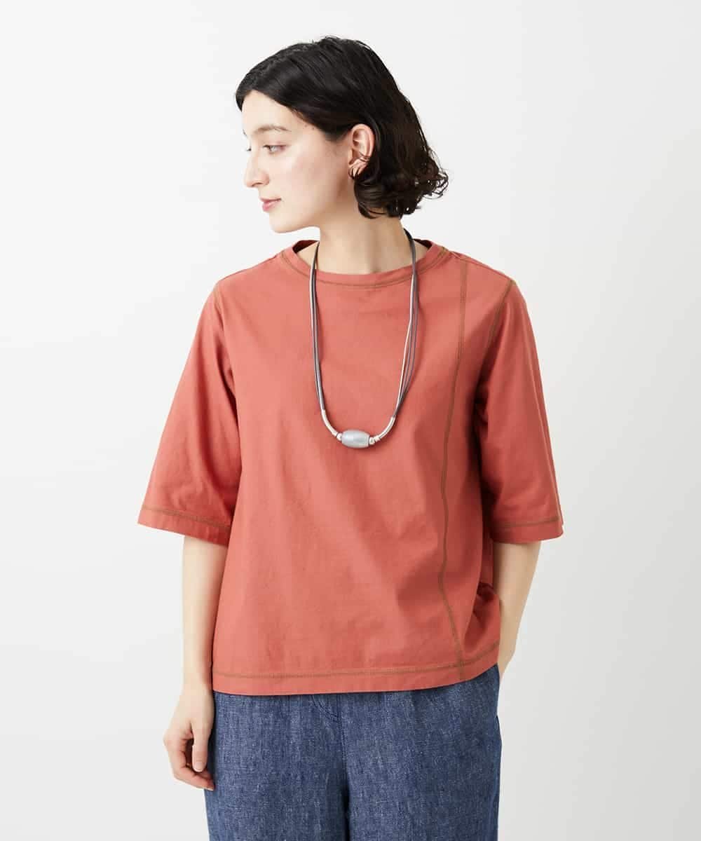 GIANNI LO GIUDICE（小さいサイズ） クールローレルスカイコットTシャツ メゾンドゥサンク トップス カットソー・Tシャツ カーキグリーン ホワイト パープル オレンジ【送料無料】