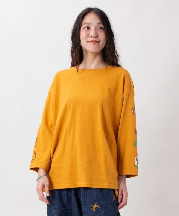 チャイハネ 【チャイハネ】ヒンディカナTシャツ アミナコレクション トップス カットソー・Tシャツ ホワイト イエロー ブラック