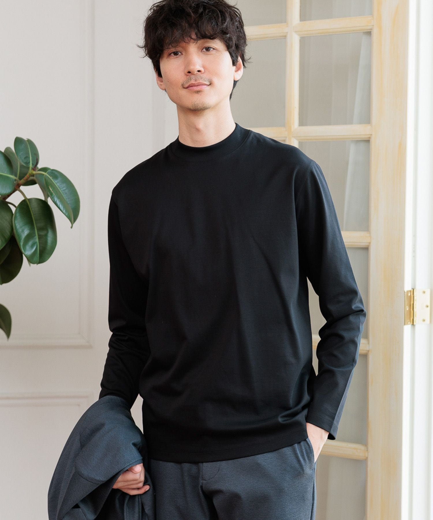 【SALE／10%OFF】GLOBAL WORK リッチクリーンジャケットインT/986821 グローバルワーク トップス カットソー・Tシャツ グレー ブラック ホワイト【送料無料】