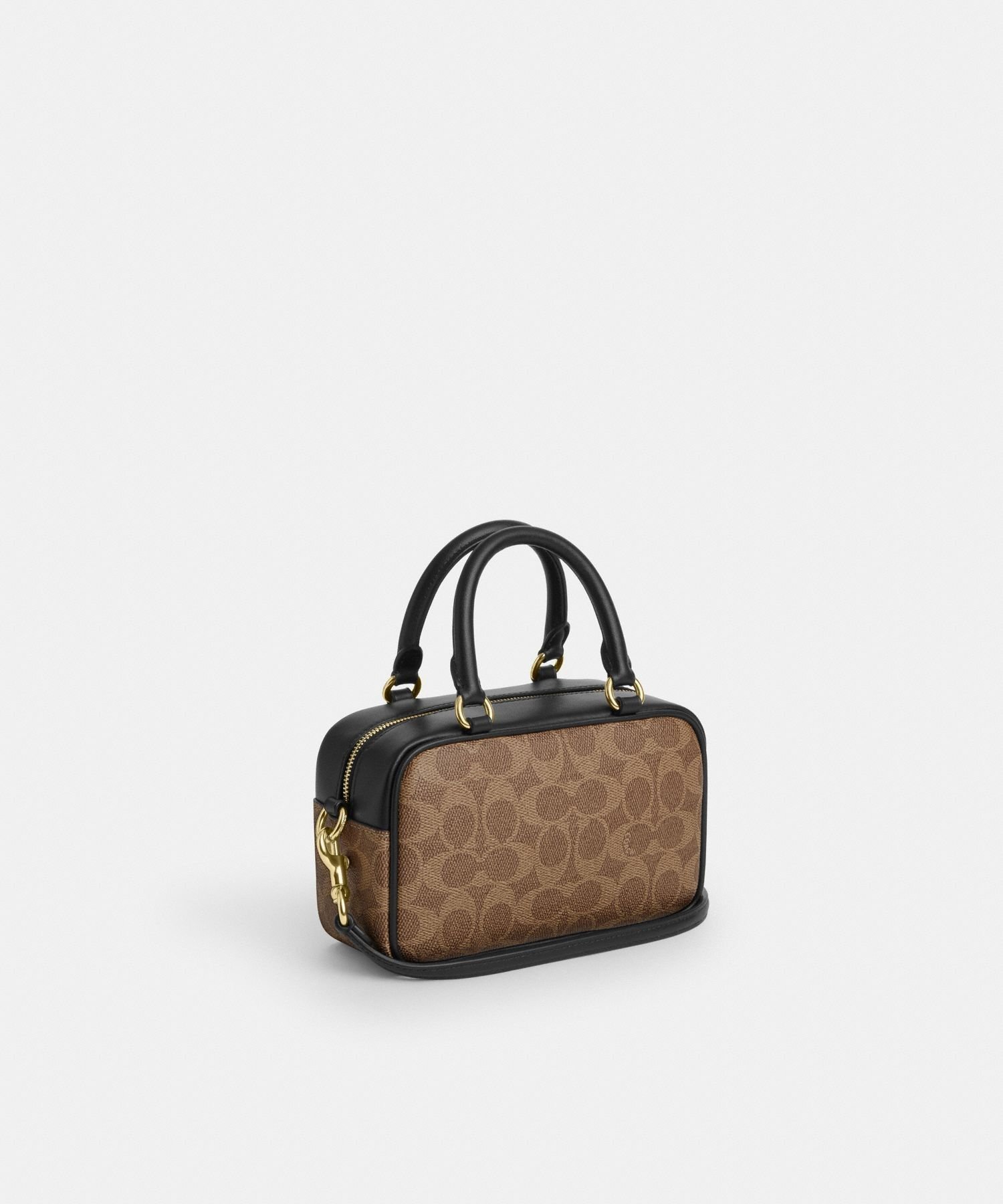 【SALE／70%OFF】COACH OUTLET 【公式】サッチェル クロスボディ バッグ・シグネチャー キャンバス コーチ　アウトレット バッグ ショルダーバッグ ベージュ【送料無料】