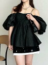 LILY BROWN 【WEB限定カラー】3wayシアージャガードペプラムブラウス リリーブラウン トップス その他のトップス ブルー ピンク ブラック【送料無...