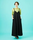 【SALE/40%OFF】Jocomomola T/Rクレープ キャミソールワンピース ホコモモラ ワンピース・ドレス ワンピース オレンジ ブラック【送料無料】