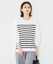 【SALE/30%OFF】UNTITLED 【TORRAZZO DONNA】ハイブリッドボーダートップス アンタイトル トップス カットソー・Tシャツ ブラック...