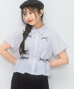repipi armario リボンシャーリングブラウス レピピアルマリオ トップス シャツ・ブラウス ブルー ピンク ホワイト【送料無料】