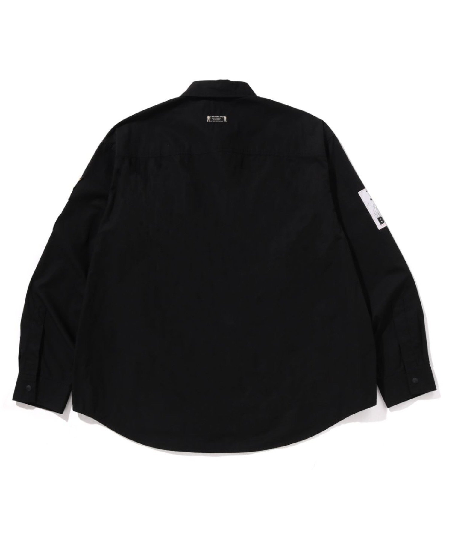 A BATHING APE BATHING APE LOGO MILITARY LS SHIRT ア ベイシング エイプ トップス シャツ・ブラウス ブラック カーキグリーン【送料無料】
