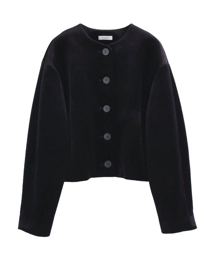 COUDRE ノーカラーブルゾン ディアナドット ジャケット・アウター ブルゾン・ジャンパー【送料無料】