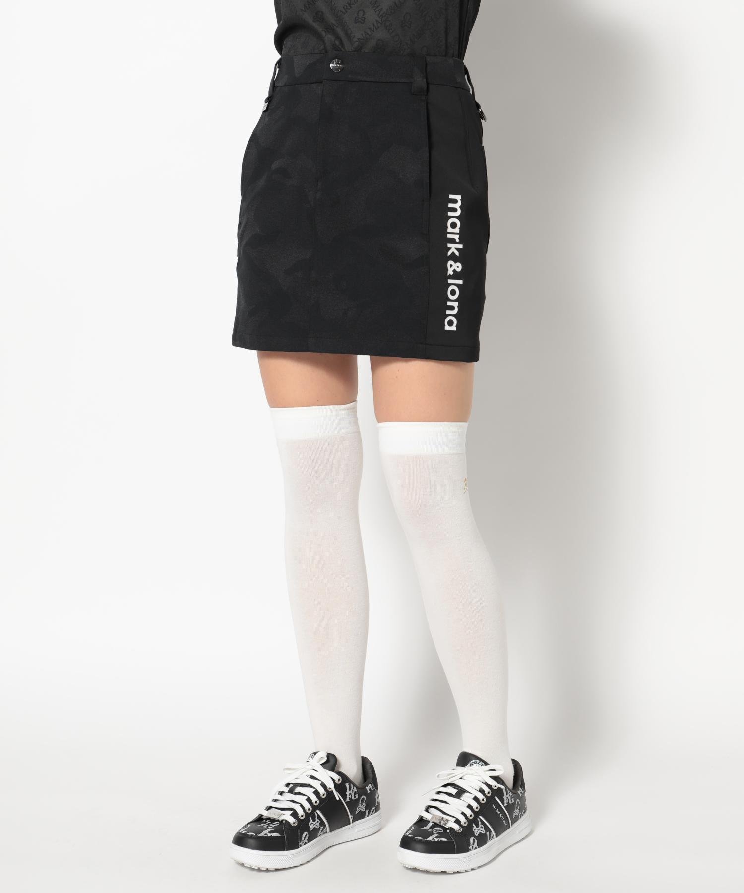 MARK & LONA Gauge Hybrid Camo Jacquard Skirt ｜ WOMEN マークアンドロナ スカート その他のスカート ブラック ホワイト【送料無料】
