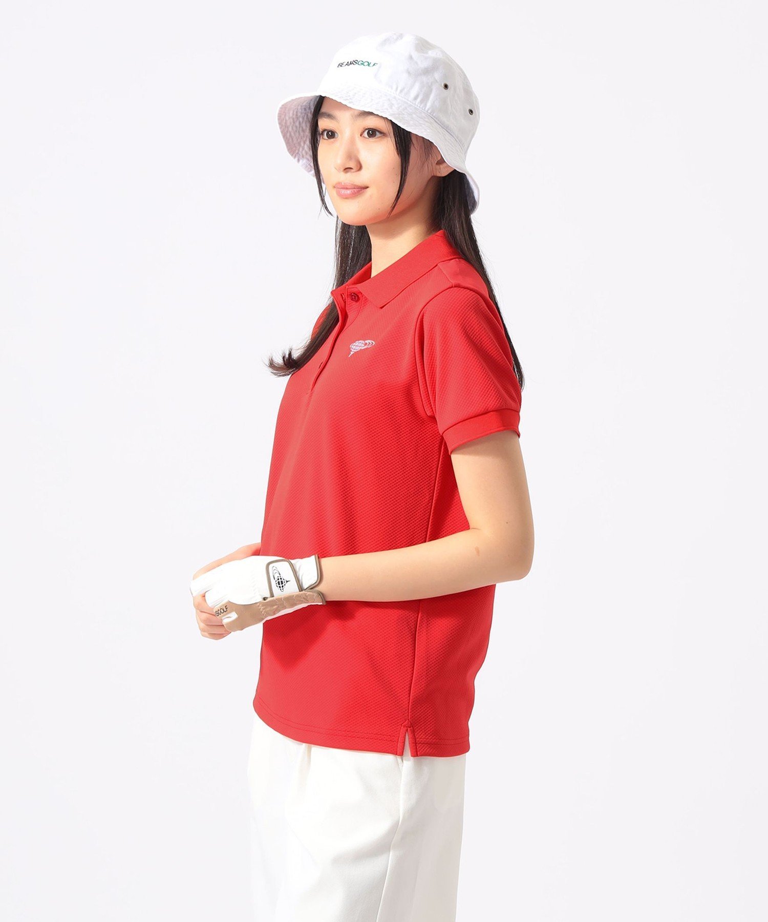 BEAMS GOLF ORANGE LABEL ＜WOMEN＞ORANGE LABEL / PARロゴ ポロシャツ(吸水速乾) ビームス ゴルフ トップス ポロシャツ ホワイト レッド ネイビー【送料無料】