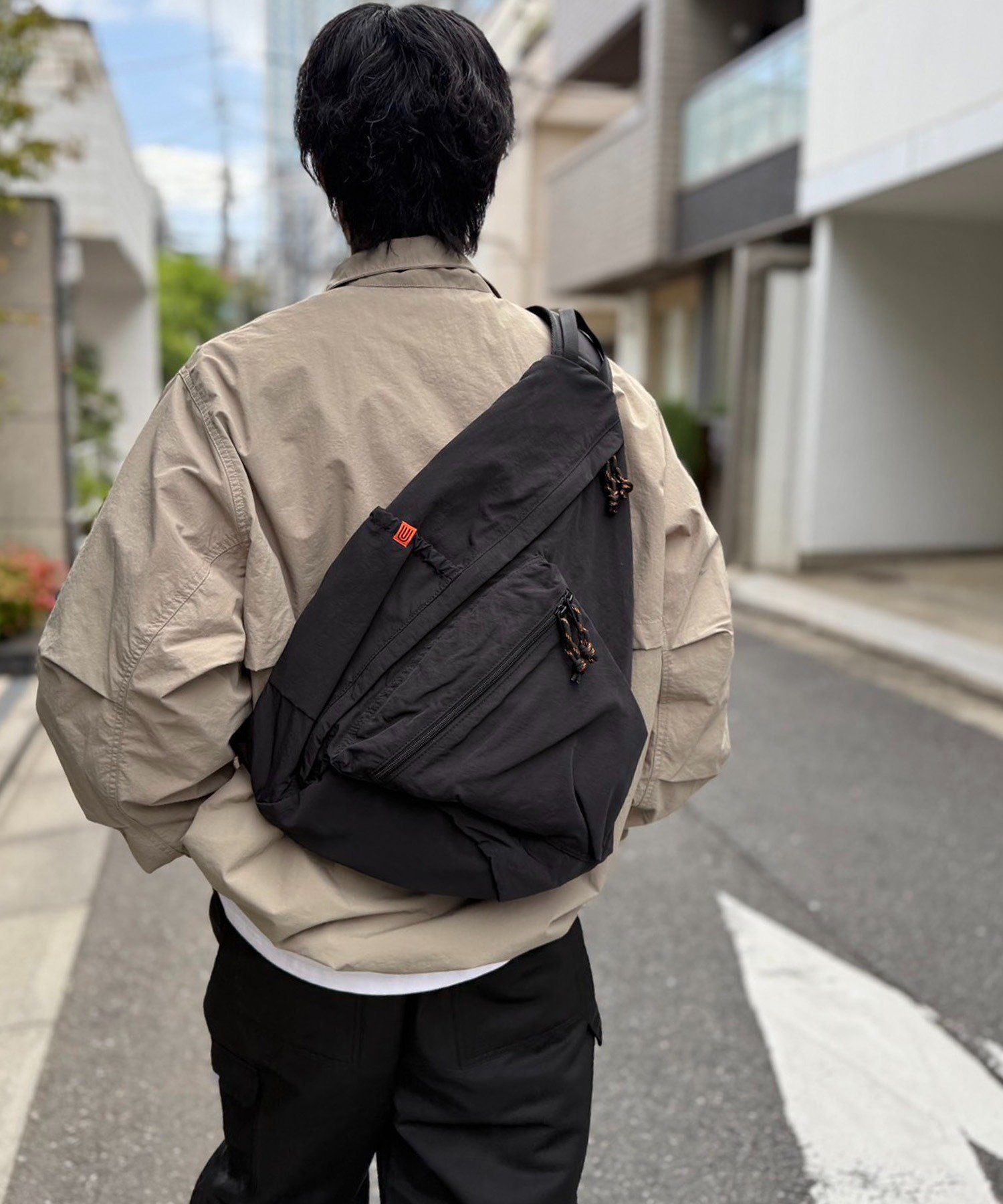 UNIVERSAL OVERALL UNIVERSAL OVERALL/別注ワンショルダーバッグ セットアップセブン バッグ ショルダーバッグ ブラック