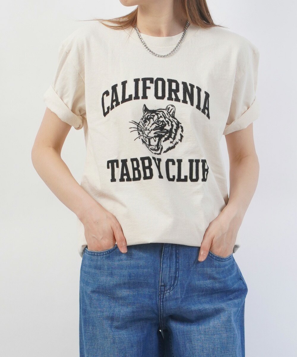 MIXTA ミクスタ TABBY CAT SS CREWNECK T-SHIRT ブルーコムブルー トップス カットソー・Tシャツ