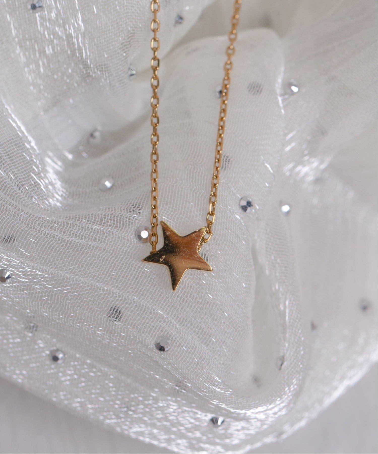 Peony Peony/(W)【Peony/ピオニー】シンプル星モチーフネックレス【アレルギー対応】 チェルカ アクセサリー・腕時計 ネックレス ゴールド