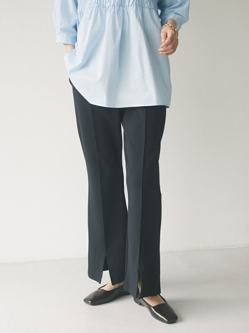 【SALE／50%OFF】CRAFT STANDARD BOUTIQUE フロントスリットフレアパンツ クラフトスタンダードブティック パンツ その他のパンツ ブラック ベージュ イエロー ブルーのサムネイル