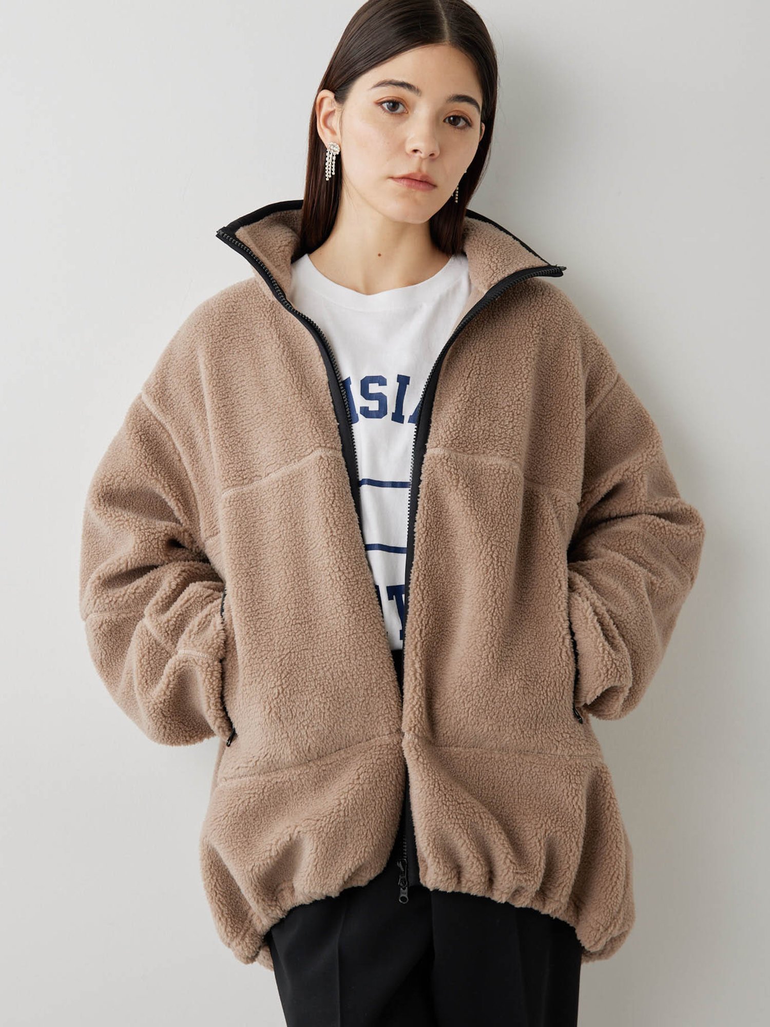 Whim Gazette ボアジャケット ウィム ガゼット ジャケット・アウター ブルゾン・ジャンパー ベージュ ブラウン【送料無料】のサムネイル