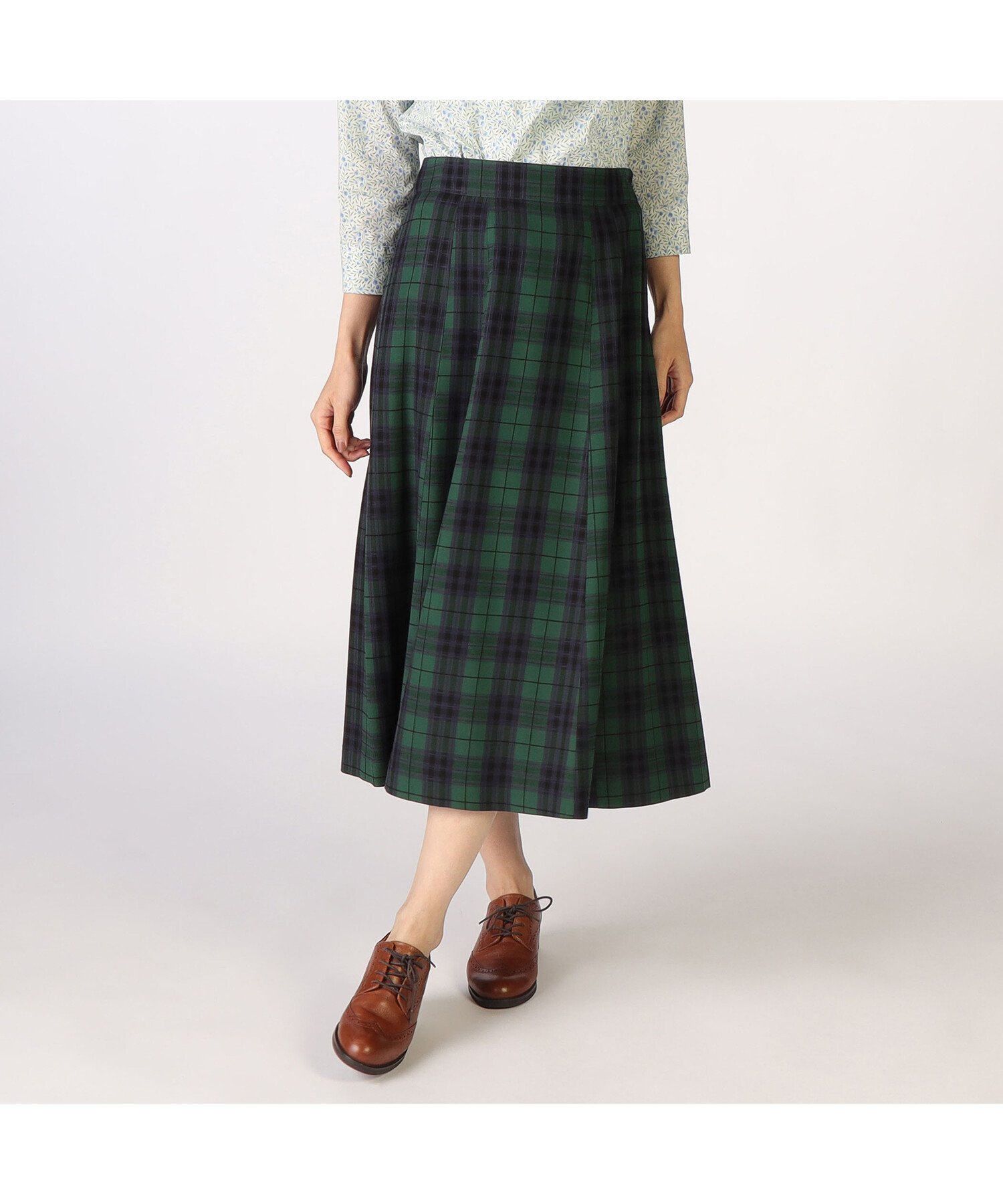 【SALE／51%OFF】KEITH ドビーキースCHスカート キース スカート その他のスカート グレー グリーン【送料無料】のサムネイル