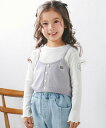 SLAP SLIP ラメニットビスチェ+テレコTシャツ2点セット(90~130cm) ベベ オンライン ストア トップス カットソー・Tシャツ ホワイト