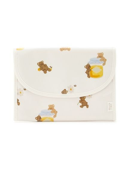 gelato pique はちみつベア柄母子手帳ケースM ジェラートピケ マタニティウェア・ベビー用品 母子手帳ケース ホワイト【送料無料】のサムネイル