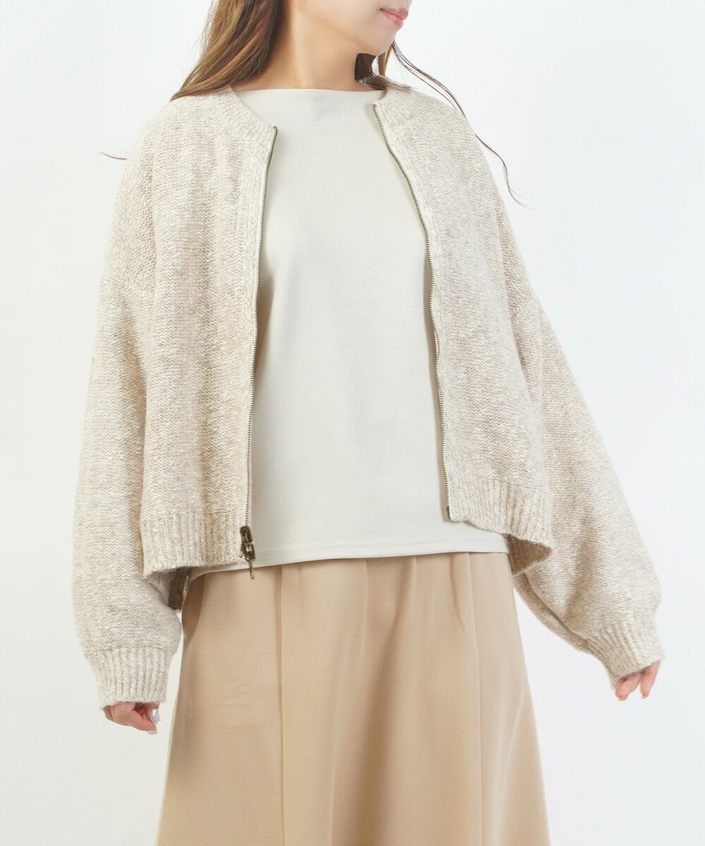 CHIGNON シニヨン リバーオーガンドッキングカーディガン ブルーコムブルー トップス カーディガン グレー ベージュ【送料無料】