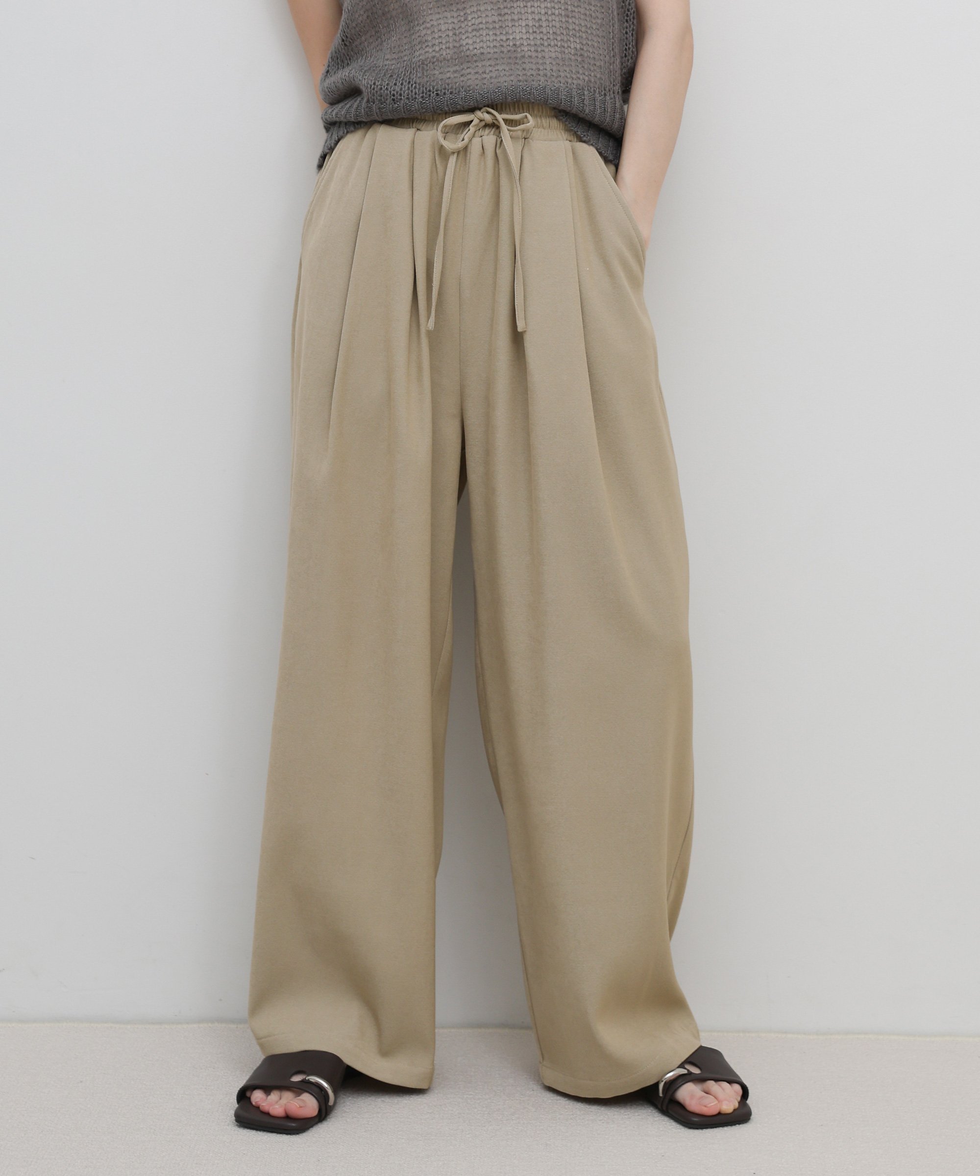 SELECT MOCA ツータックイージーパンツ セレクトモカ パンツ その他のパンツ