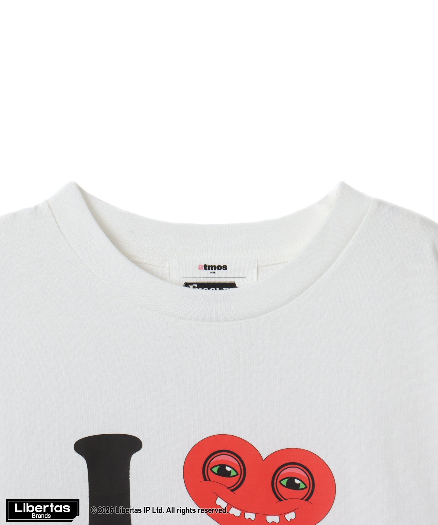 atmos pink atmos pink x FUGGLER I LOVE FUGGLER LS T-shirt WHITE アトモス トップス カットソー・Tシャツ ホワイト