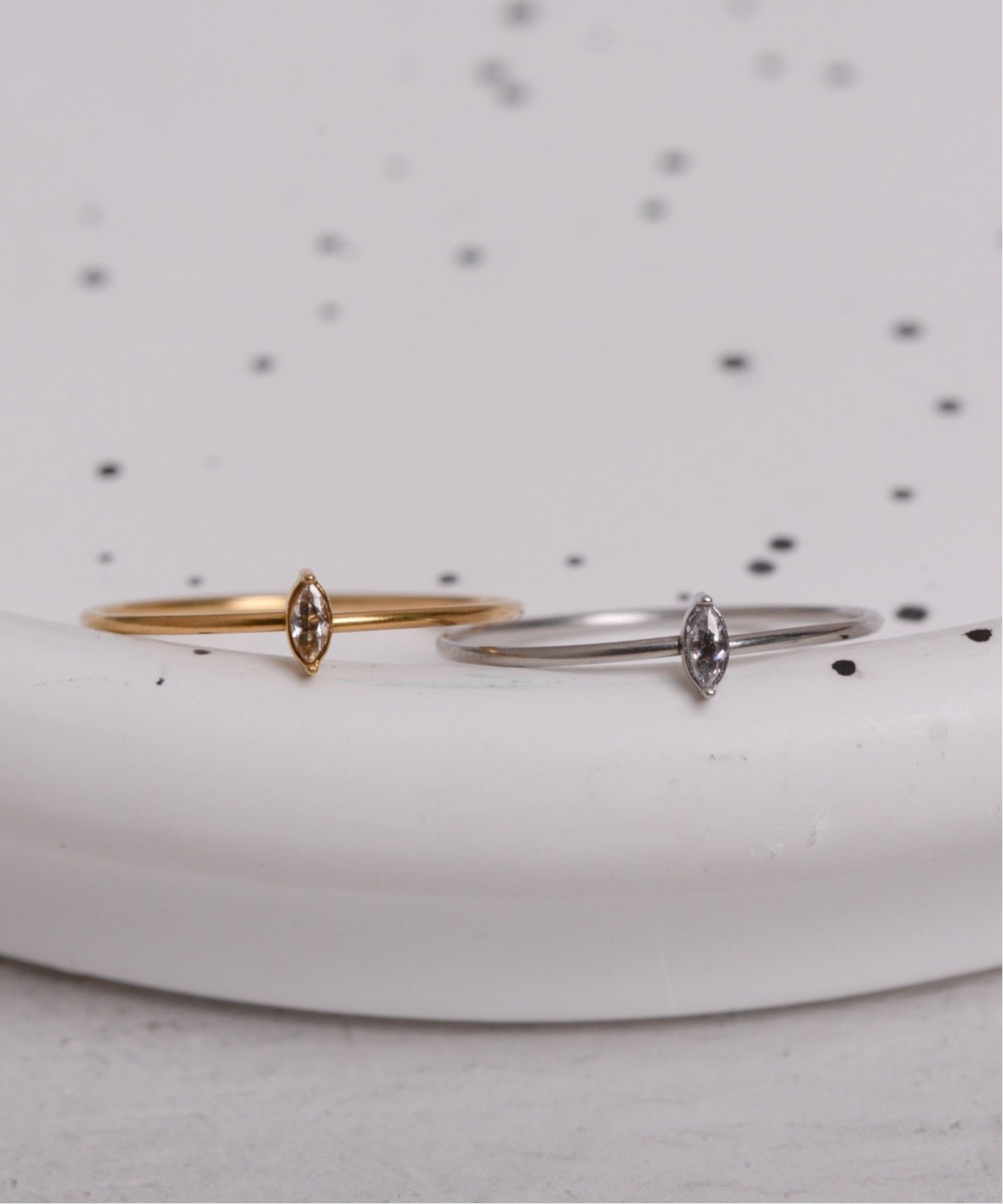 Peony Peony/(W)【Peony/ピオニー】シンプルストーンリング【アレルギー対応】 チェルカ アクセサリー・腕時計 リング・指輪 ゴールド シルバー