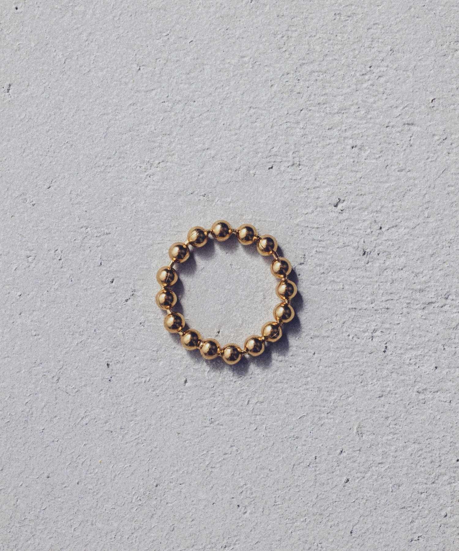 Ball Chain Ring アンドクラウド アクセサリー・腕時計 リング・指輪 シルバー イエロー ブラック