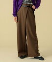 【SALE/40%OFF】BEAMS BOY maturely / ストレッチ アシンメトリー スラックス ビームス アウトレット パンツ その他のパンツ グレー ブラウン【送料無料】