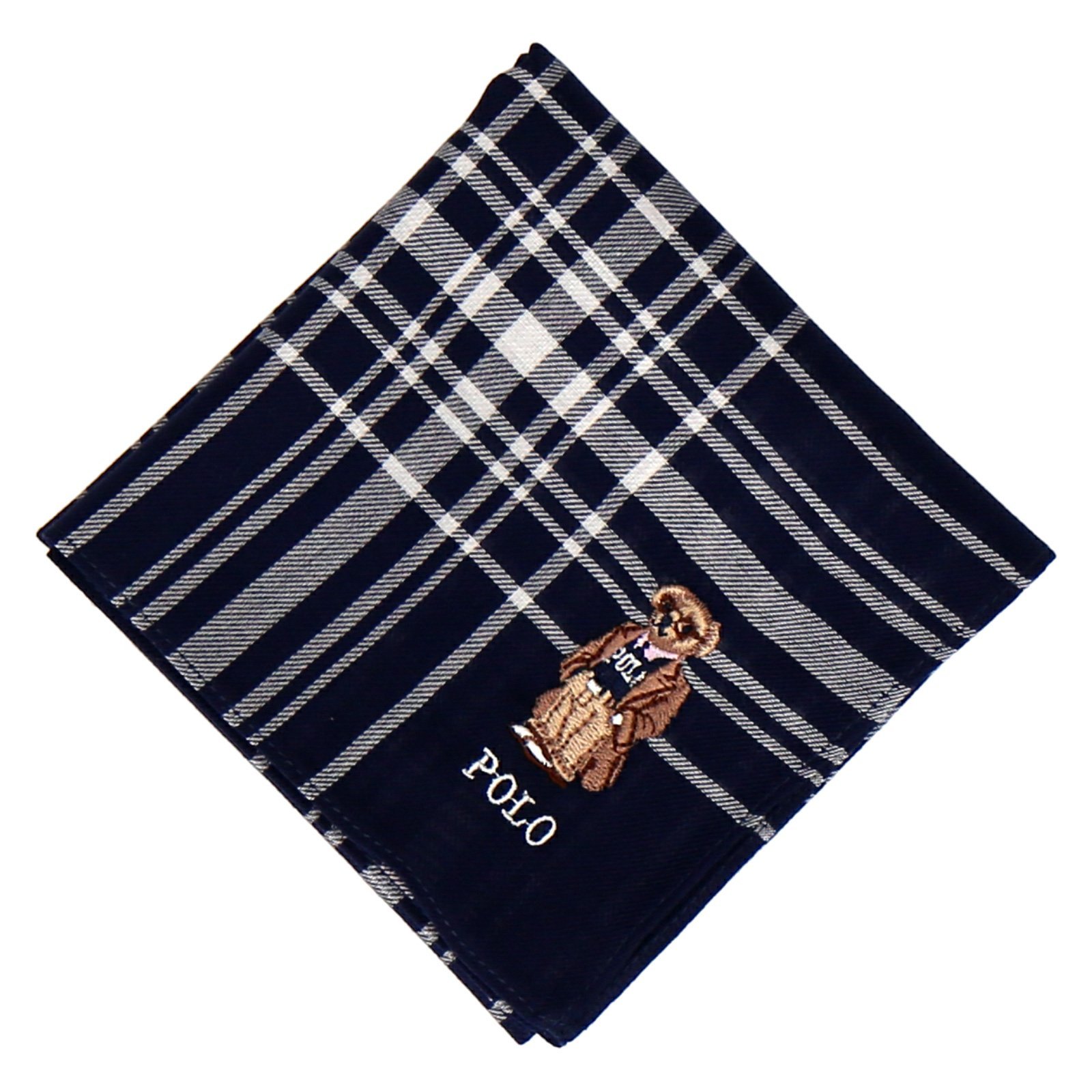 POLO RALPH LAUREN POLO RALPH LAUREN(ポロ ラルフ ローレン) メンズ 先染ハンカチ インターモードカワベ ファッション雑貨 ハンカチ・ハンドタオル ベージュ ブラック ブルー