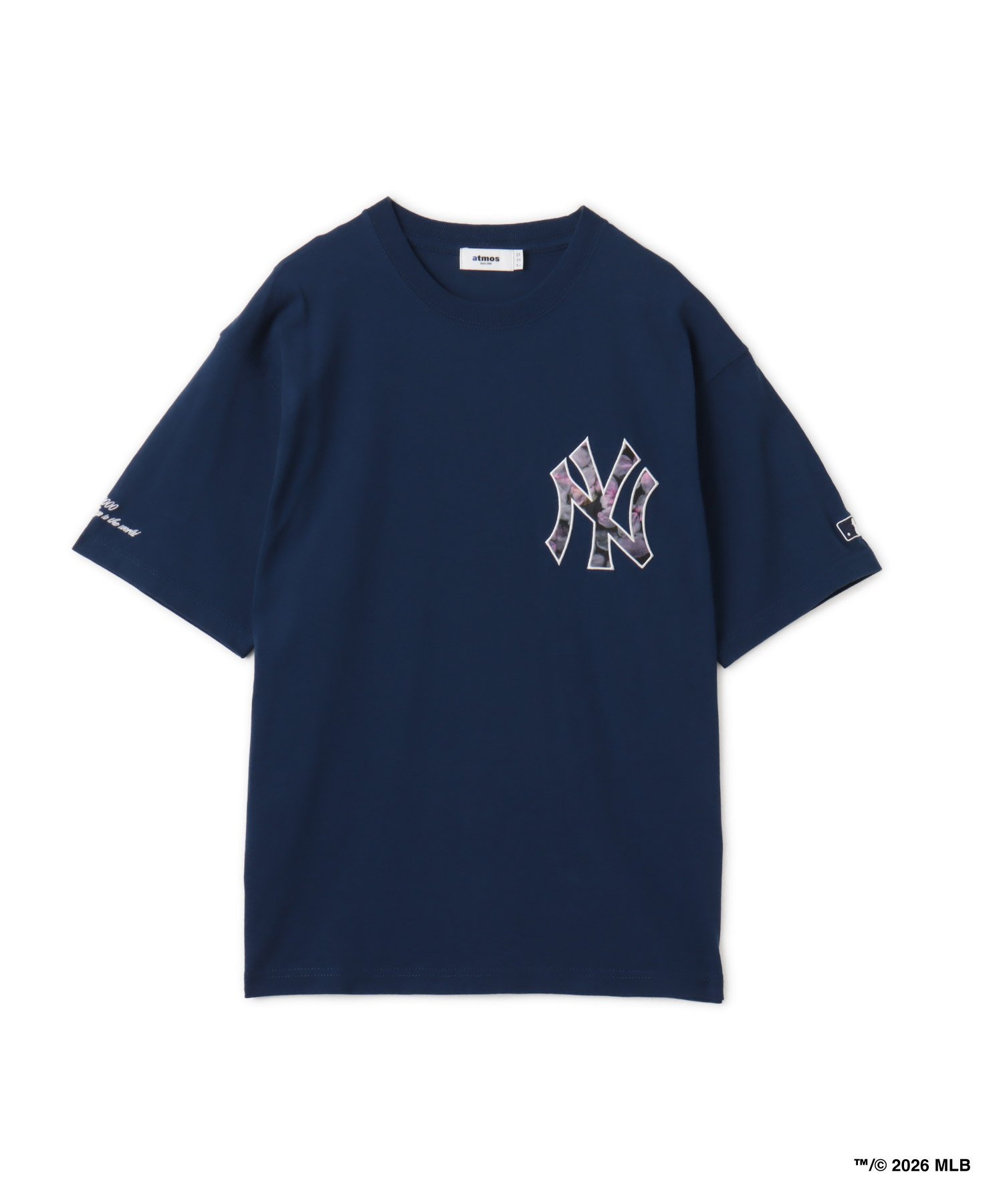 atmos atmos x MLB Patch Logo T-shirt 【SAKURA】 NAVY アトモス トップス カットソー・Tシャツ ネイビー