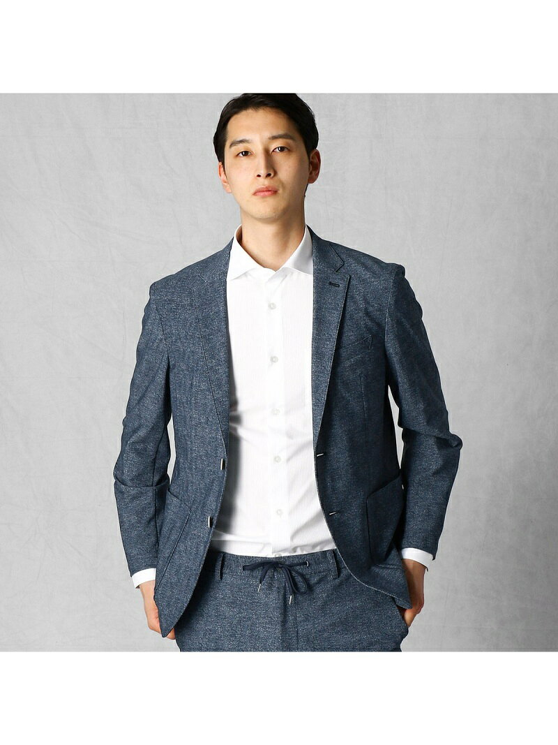 【SALE／50%OFF】COMME CA MEN リネンプリント ナイロンセットアップジャケット コムサメン スーツ・フォーマル セットアップスーツ ネイビー ベージュ グレー【送料無料】