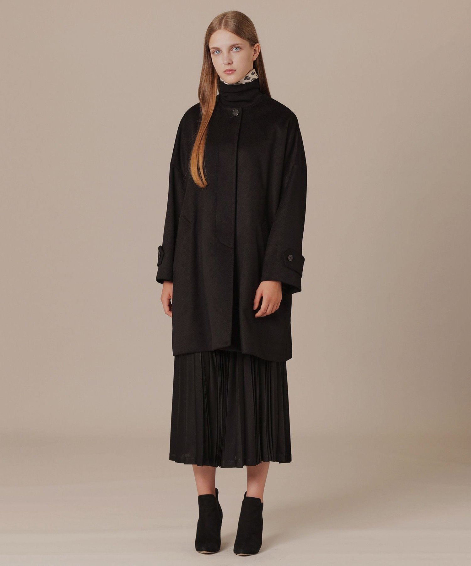 MACKINTOSH LONDON 【ROSLEY/ロズリー】カシミヤビーバーノーカラーコート マッキントッシュ ロンドン ジャケット・アウター その他のジャケット・アウター ブラック【送料無料】