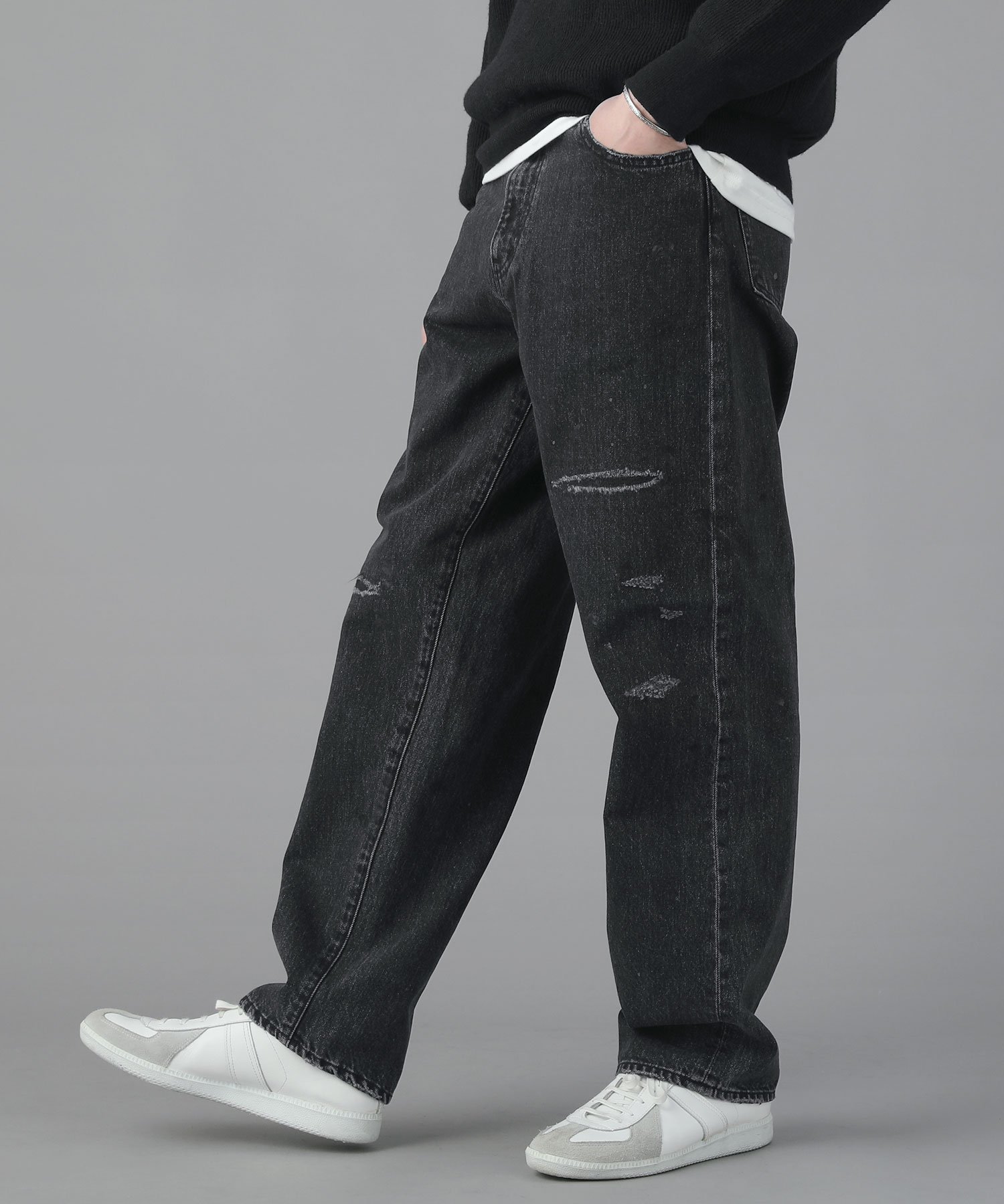 Johnbull 12ozデニムHWジーンズ カジュアル パンツ ジーンズ・デニムパンツ ブラック