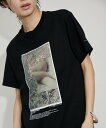 ADAM ET ROPE 039 FEMME 【JANE SMITH(ジェーンスミス)】NICOLA KLOOSTERMAN FIELD OF DREAMS S/S T-SHIRT アダムエロペ トップス カットソー Tシャツ ブラック ホワイト【送料無料】