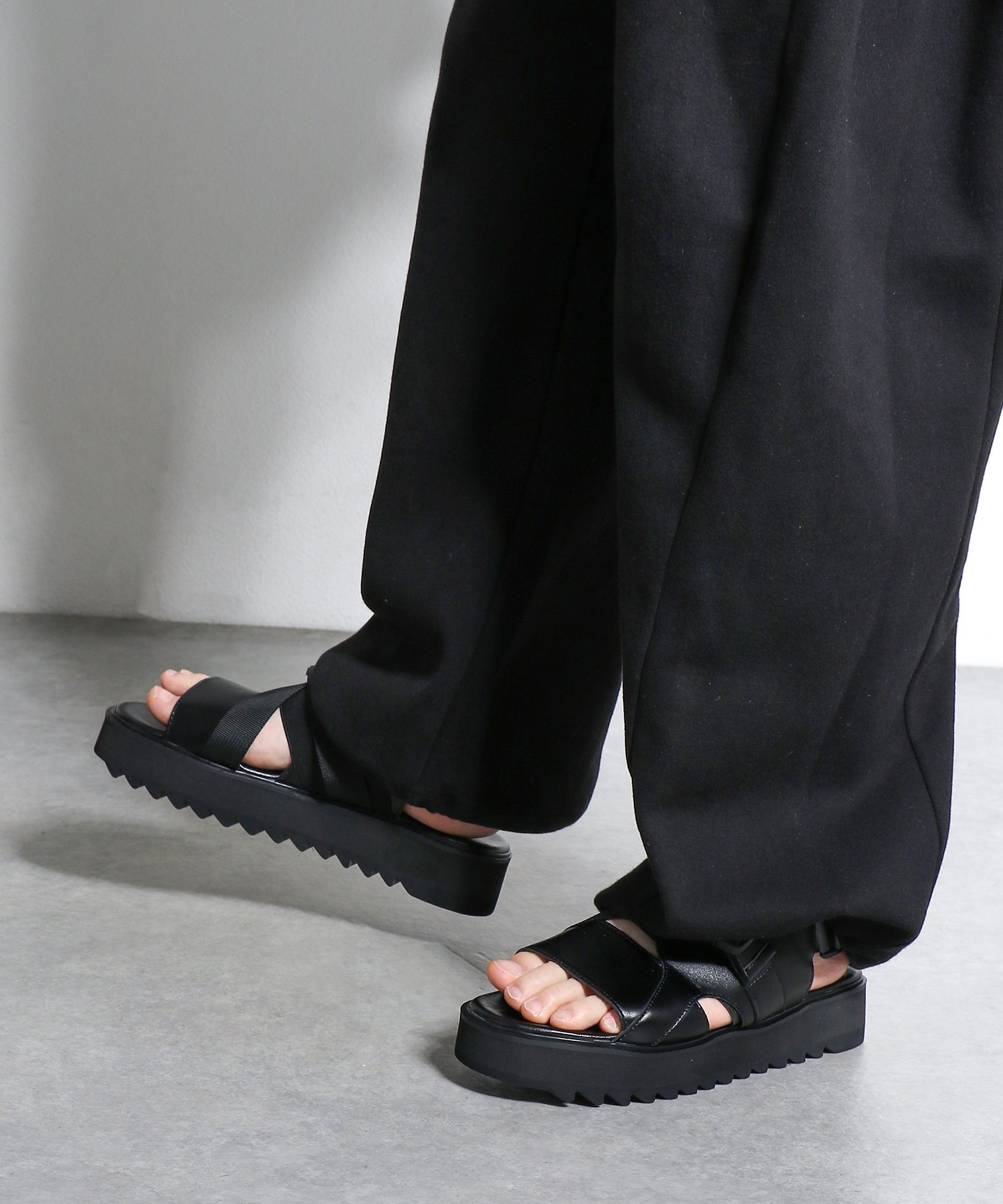 【SALE／20%OFF】LOVEHUNTER メンズ ストリート セットアップ シャークソールサンダル ☆1969 サンエーフットウェアー シューズ・靴 サンダル ブラック【送料無料】