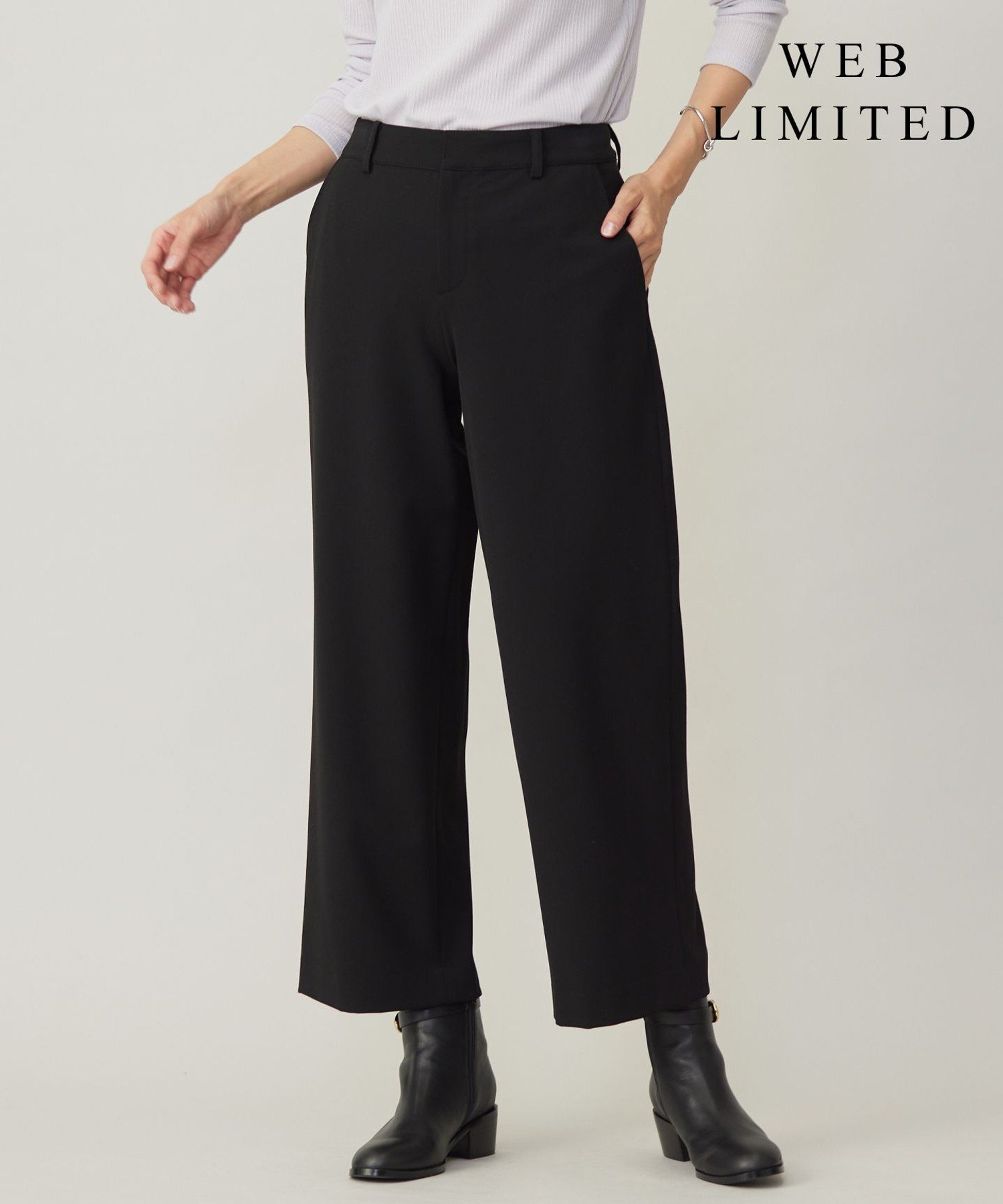 J.PRESS 【WEB限定カラーあり】T/Rアルガンシルク ワイド パンツ ジェイプレス パンツ その他のパンツ ブラウン グレー ブルー ブラック ネイビー
