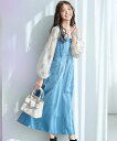 【SALE/50%OFF】mysty woman 【鈴木ゆうかさん着用アイテム】【セットアップ着用可】KUROKIデニムジャンスカ ミスティウーマン ワンピース...