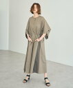 【SALE/50%OFF】YECCA VECCA ドロストシャツワンピース イェッカヴェッカ ワンピース・ドレス シャツワンピース ネイビー カーキグリーン【送料無料】