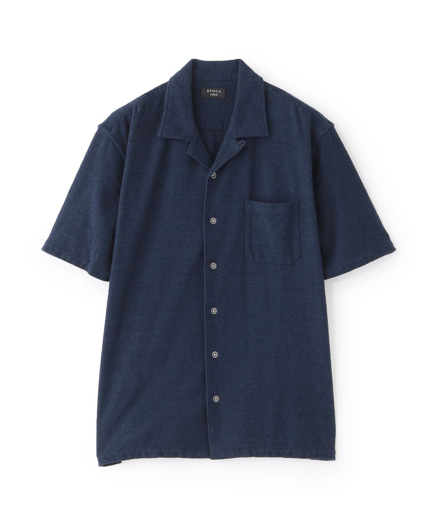 【SALE／60%OFF】EPOCA UOMO ミニパイルオープンカラーシャツ エポカ トップス シャツ・ブラウス ネイビー【送料無料】